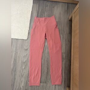 LULULEMON-Waist Pink Active Leggings